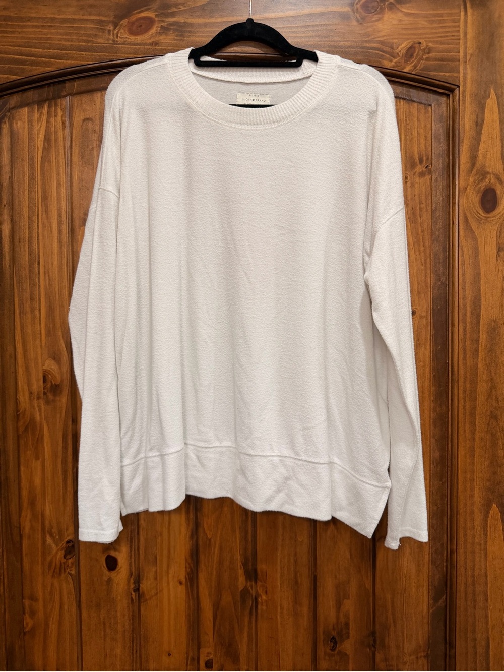 Lucky Brand Women's White Crewneck Pullover Sweater